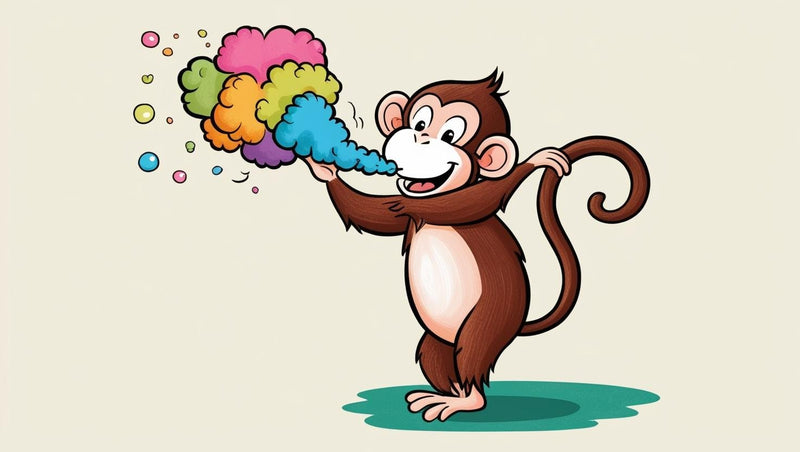 MONKEY FARTS - PICTURE OF A CARTOON MONKEY