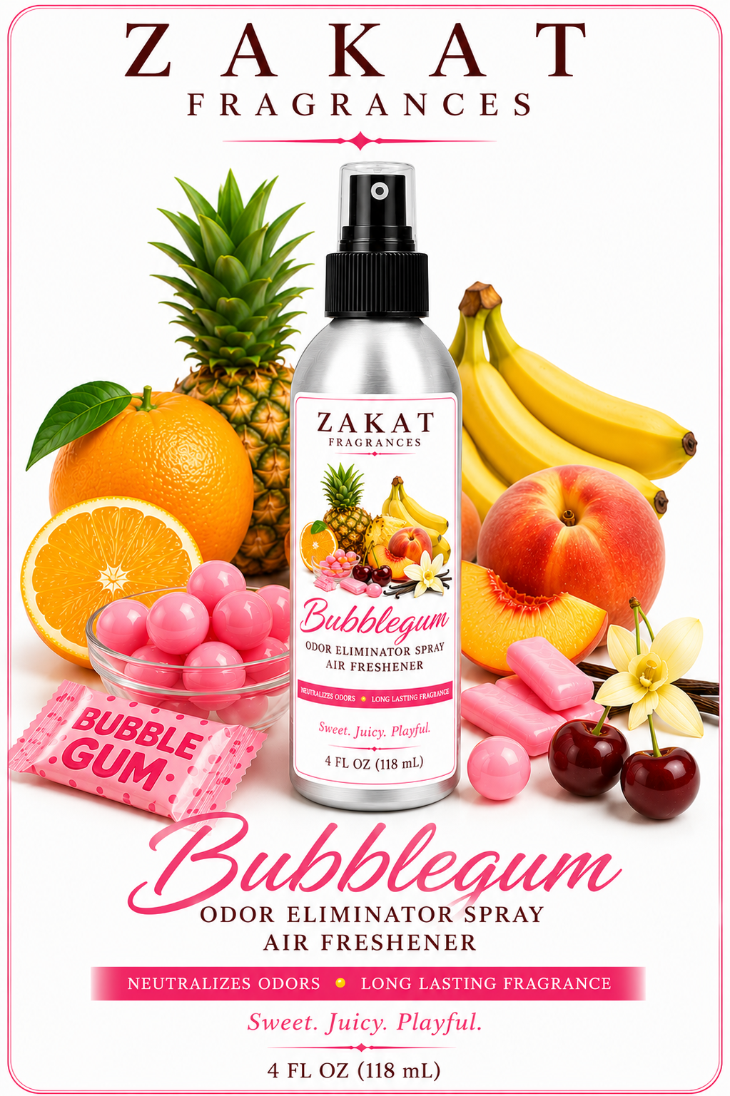 Bubblegum Odor Eliminator Spray / Air Freshener