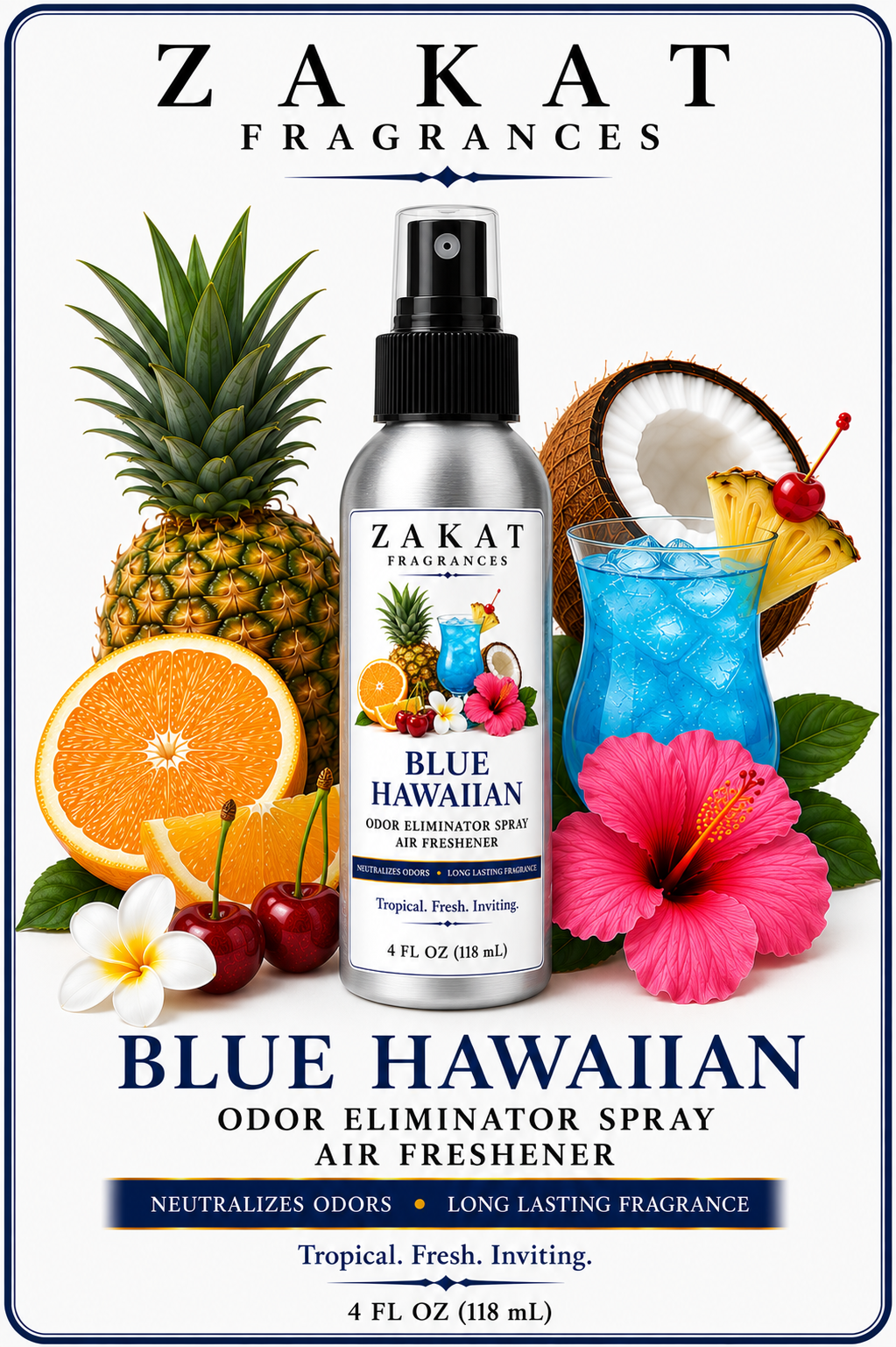 Blue Hawaiian Odor Eliminator Spray / Air Freshener