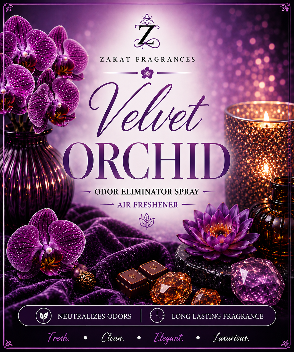 Velvet Orchid Odor Eliminator Spray / Air Freshener