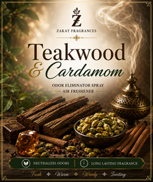 Teakwood & Cardamom Odor Eliminator Spray / Air Freshener