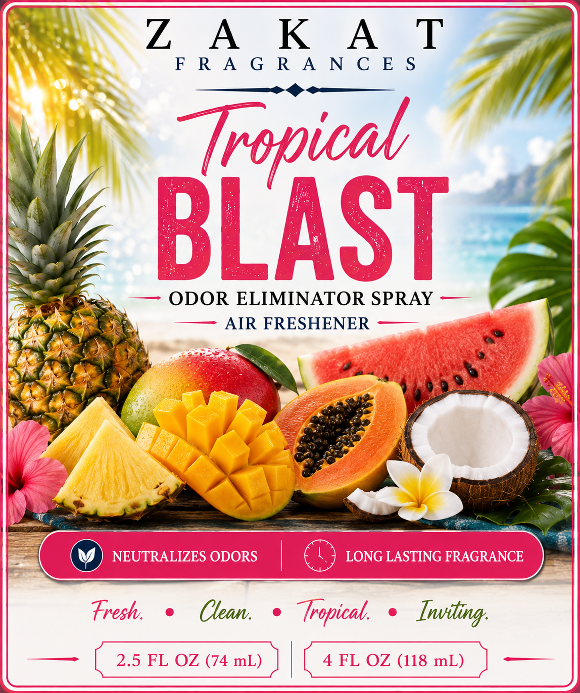 Tropical Blast Odor Eliminator Spray / Air Freshener