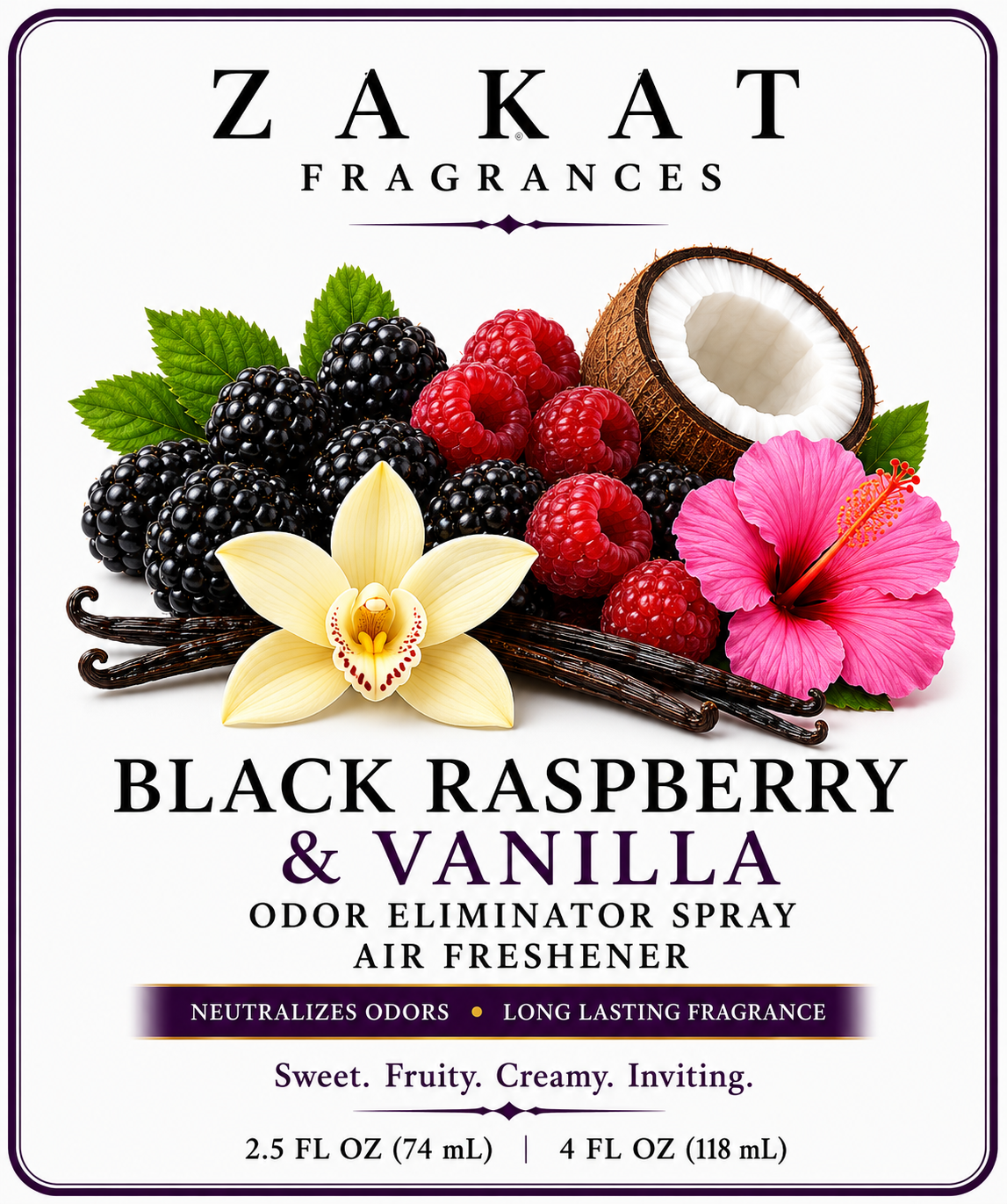 Black Raspberry & Vanilla Odor Eliminator Spray / Air Freshener