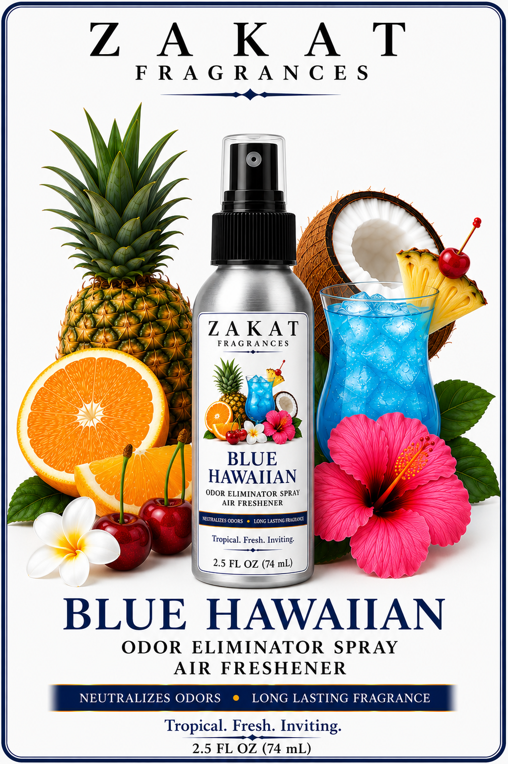 Blue Hawaiian Odor Eliminator Spray / Air Freshener