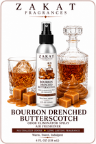 Bourbon Drenched Butterscotch Odor Eliminator Spray / Air Freshener
