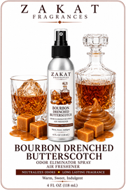 Bourbon Drenched Butterscotch Odor Eliminator Spray / Air Freshener