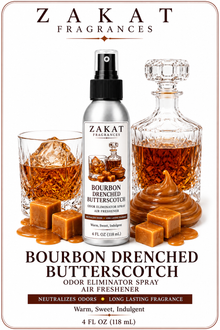 Bourbon Drenched Butterscotch Odor Eliminator Spray / Air Freshener