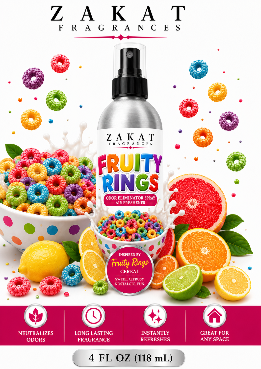 Fruity Rings Odor Eliminator Spray / Air Freshener
