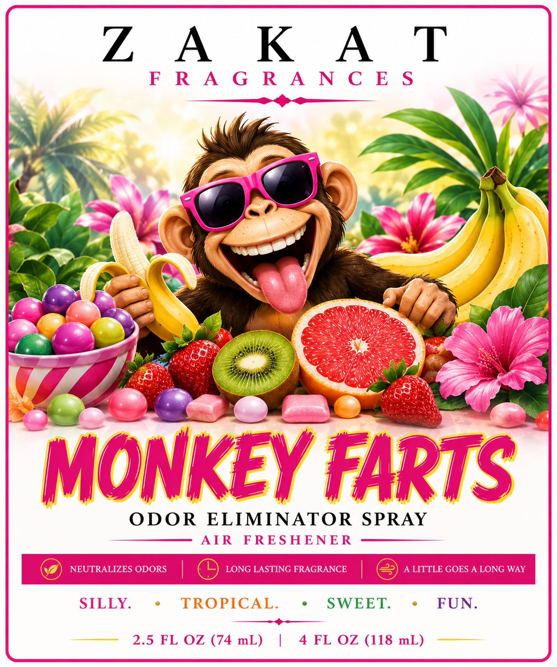 Monkey Farts Odor Eliminator Spray / Air Freshener