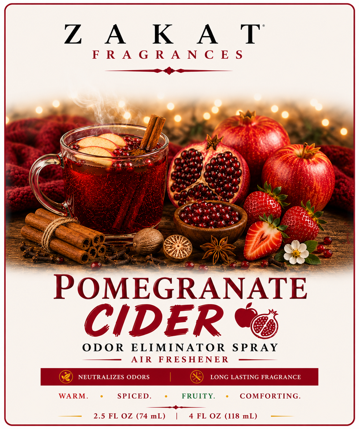 Pomegranate Cider Odor Eliminator Spray / Air Freshener