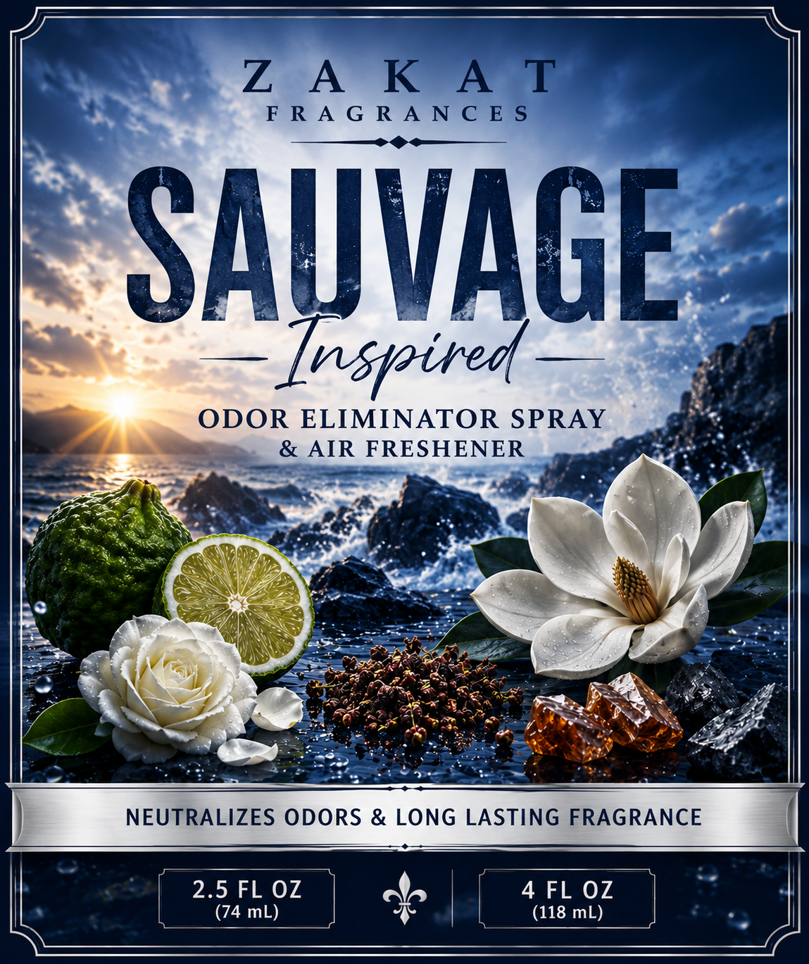Sauvage Inspired Odor Eliminator Spray / Air Freshener