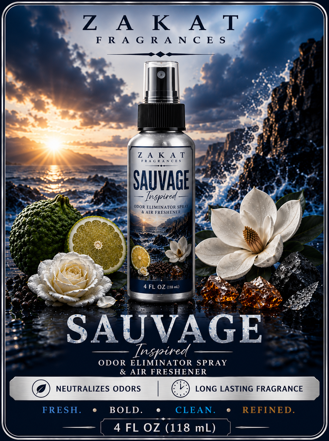Sauvage Inspired Odor Eliminator Spray / Air Freshener