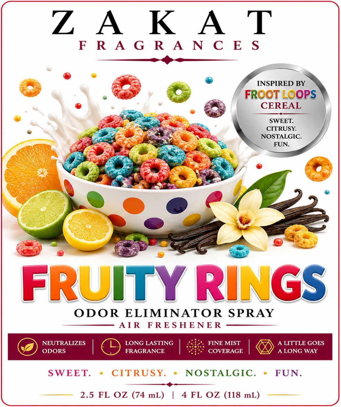 Fruity Rings Odor Eliminator Spray / Air Freshener