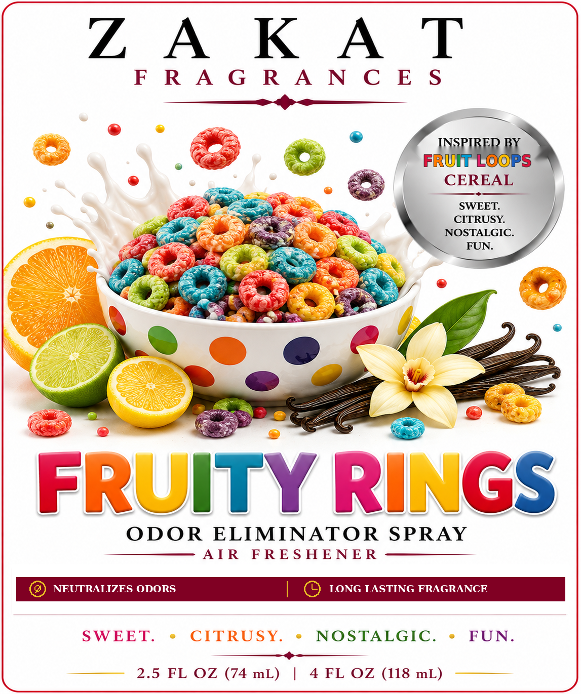 Fruity Rings Odor Eliminator Spray / Air Freshener
