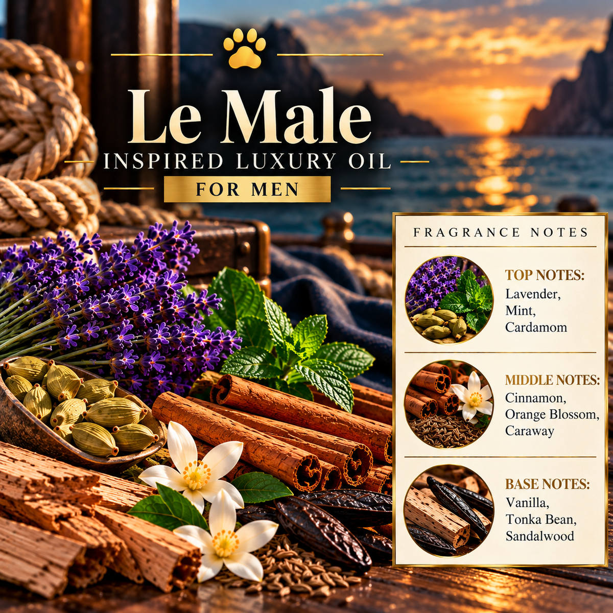 Le Male Inspired Luxury Oil