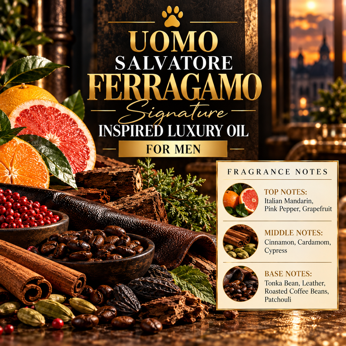 Uomo Salvatore Ferragamo Signature Inspired Luxury Oil for Men
