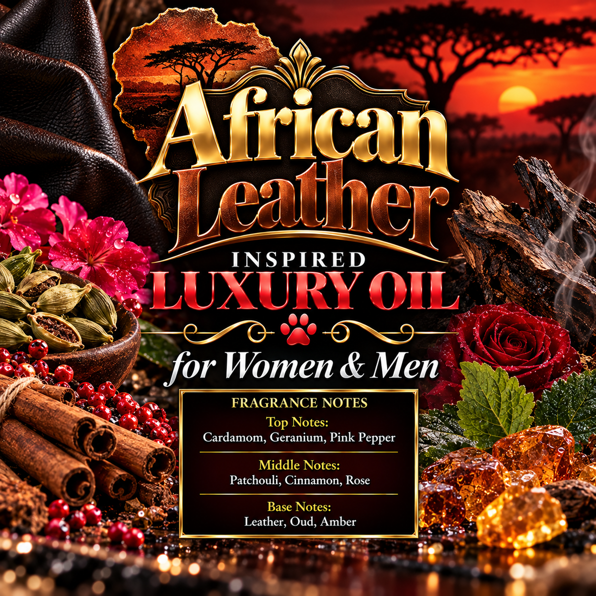 African Leather Inspired Luxury Oil