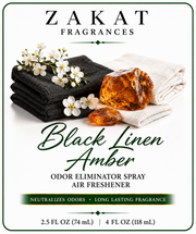 Black Linen Amber Odor Eliminator Spray