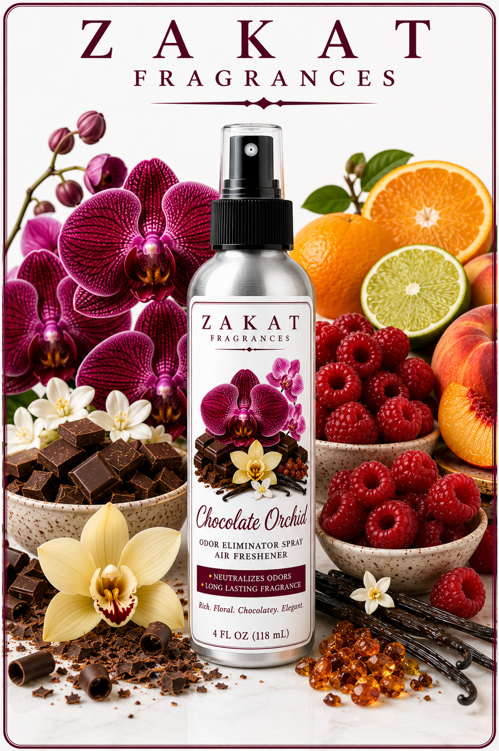 Chocolate Orchid Odor Eliminator Spray / Air Freshener