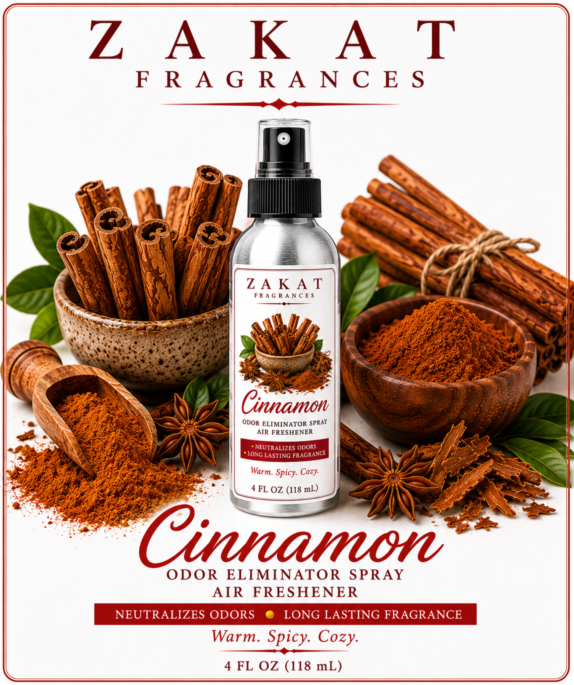 Cinnamon Odor Eliminator Spray / Air Freshener