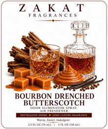 Bourbon Drenched Butterscotch Odor Eliminator Spray / Air Freshener