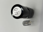 A BOTTLE OF MOLLY BLACK GLITTER POLISH WITH A FAKE FINGERNAIL WITH MOLLY ON IT AND THE TOP OF THE BOTTLE WITH #40 ON IT