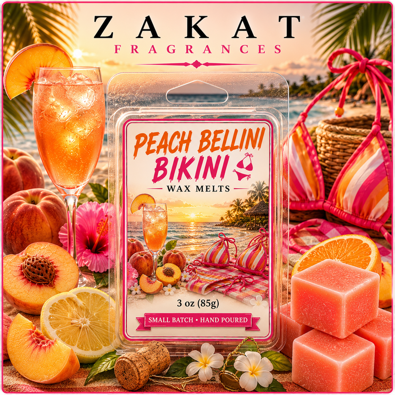 Peach Bellini Bikini Wax Melts + Liner Options 🍑🥂