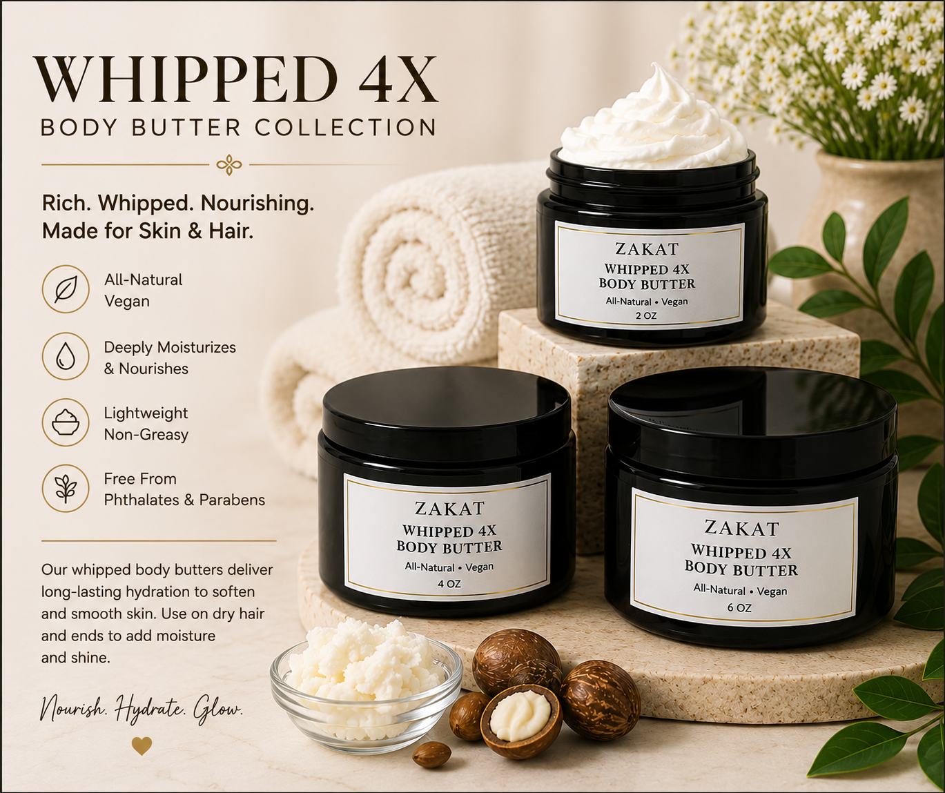Whipped 4X Body Butter (Unscented)